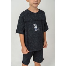 Rolypoly Erkek Çocuk Siyah Bermuda Takım