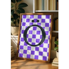 Fuart.Co Ö Harfi Mor Damalı Dijital Baskı Poster (Çerçevesiz) Hrfu