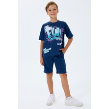 Rolypoly Erkek Çocuk Lacivert Bermuda Takım