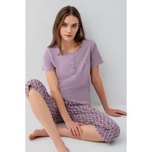 Pierre Cardin Kadın Mor Kapri Takım