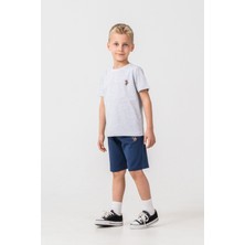 U.S. Polo Assn. U.S Polo Assn. Erkek Çocuk Gri Bermuda Takım US2470-C-V4