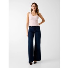 Guess Kolsuz V Yaka Stella Atlet Triko Kadın Pembe Triko W6RR36Z0132-A627