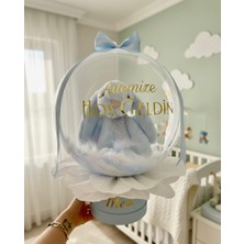 Kişiye Özel Mesajlı 35 cm Peluş Oyuncak | Hediye Balon Kutusu, Doğum Günü Yenidoğan Hediyesi