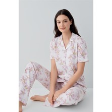 Arnetta Kadın Krem Gömlek Pijama Takım