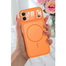 Fibaks iPhone 12 Uyumlu Kılıf 17 Pro Max Çevirici Magsafe Kamera Lens Korumalı Camlı Dönüştürücü
