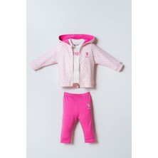 U.s. Polo Assn. Kız Bebek Krem 3lü Takım