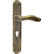 Ayder Timya Antika Tarz Dekoratif Pirinç Ulu Model Desenli Banyo, WC Kapı Kolu - 354x57 mm, Antik TG/Tmya1395 215674