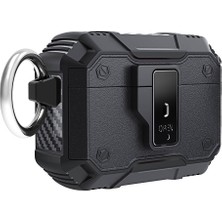 Oyo Store Airpods Pro 2 Uyumlu Oyo Airbag 35 Darbelere Karşı Dayanıklı Düğmeli Kılıf-Siyah