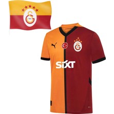 Galatasaray Orijinal 2024/2025 5 Yıldız Iç Saha Parçalı Forma  5 Yıldızlı Elde Sallama Bayrak Hediyeli