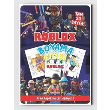 ZNC Robloxx Boyama Kitabı (Arka Kapak Poster Hediyeli), (20 Tam Sayfa)