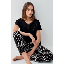 Pierre Cardin Kadın Siyah Pijama Takım