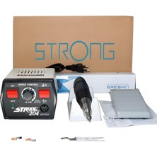 Strong 204 Profesyonel Mikro Motor El Aleti | Ahşap, Taş, Metal Oyma – Zımpara, Parlatma ve Delme Uyumlu(muadil cihaz)