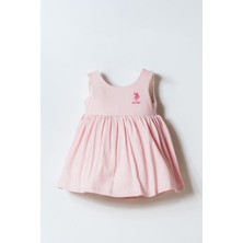 U.s. Polo Assn. Kız Bebek Pembe Elbise Regular Kalıp Homewear Stilinde Şık Tasarım