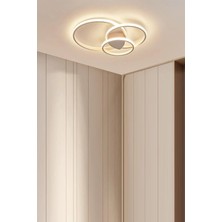 Storemax Fer Avize Ivan Modern Tasarım Beyaz Renk Salon Mutfak Hol Beyaz LED 3 Lü Avize