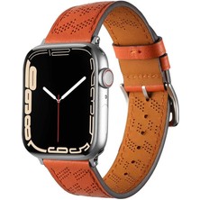 Storemax Ile Uyumlu 38MM/40MM Krd-76 Pu Deri Kordon Strap Kayış Turuncu