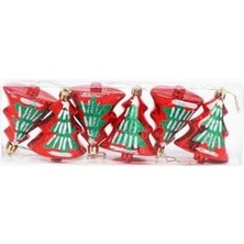 Storemax Yılbaşı Çam Ağacı Şeklinde Süs Seti – 6 Adet