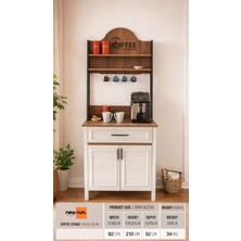 Neva Kahve Köşesi Çekmeceli Çok Amaçlı Mutfak Dolabı Sepet