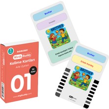 Bigibuddy WordsBuddy Türkçe İngilizce Kelime Kartları Aile Üyeleri 30 Kart Çocuklar İçin (Cihaz Hariç)