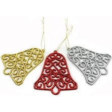 Storemax Yılbaşı Ağacı Için Asılabilir Çan Süsleri – Parlak Simli 3’lü Dekor Seti