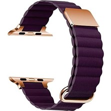 Storemax Ile Uyumlu Ultra 42/44/49MM Krd-78 Pu Deri Kordon Strap Kayış Mürdüm