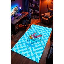 Charmbi Pokemon Hipnoz Desenli Kaymaz Taban Makinede Yıkanabilir Gaming Oyuncu Gamer Genç Odası Halısı