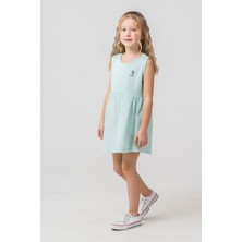 U.S. POLO ASSN U.s Polo Assn. Kız Çocuk Yeşil Elbise