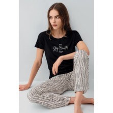 Pierre Cardin Kadın Siyah Pijama Takım