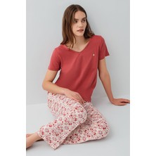 Pierre Cardin Kadın Bordo Pijama Takım