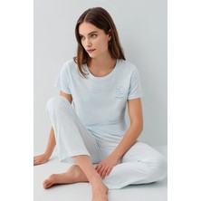 Pierre Cardin Kadın Mavi Pijama Takım
