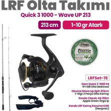 Dam Quick 3 1000 Fd 9+1 Bb Olta Makinesi - Okuma Wave Up Spin 213CM 1-10GR 2 Parça Olta Kamışı Lrf Set- 15
