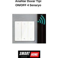 Lekoled Switch 6 Keys ON OFF A B C D，colour：White  CR 2032