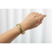 Kuyumcu Nurettin 10 gr (Gram) Nokta Desenli Şarnel Bilezik 22 Ayar Altın Yatırımlık Işçiliksiz