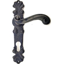 Ayder Timya Antika Tarz Dekoratif Pirinç Okyanus Yale Kapı Kolu - 230x46 mm, Oksit TG/Tmya1395 215669