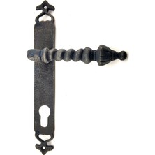 Ayder Timya Antika Tarz Dekoratif Pirinç Burma Oda Kapı Kolu - 247x35 mm, Oksit TG/Tmya1395 215663