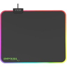 Storemax Inca IMP-024T Empousa Rgb 7 LED Medıum Mousepad (320X270X3MM),12 Farklı Değişebilen Dokunmatik Işık Efekti,hızlı Kayan Yüzey, Kaymaz Kauçuk Taban