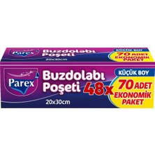 Parex 70’li Buzdolabı Poşeti Küçük Boy 20 x 30 cm 48'li Paket