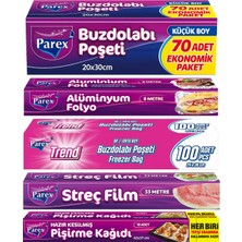 Parex Buzdolabı Poşeti, Pişirme Kağıdı, Streç Film ve Alüminyum Folyo Paketi