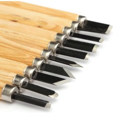 10 Parça Ahşap Heykel Torna Keski Seti Torna Başlayanlar Için Profesyonel Oyma Seti ( Lisinya )