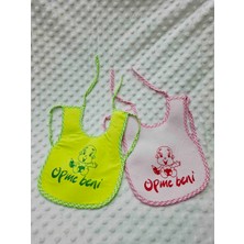 Berkaysun Tekstilden Pamuklu Bebek Mama Önlüğü Arkası Naylon