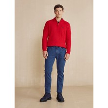 Brooks Brothers Normal Bel Düz Paça Standart Lacivert Erkek Pantolon BBFW25MPT012