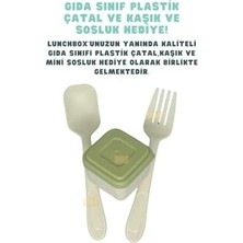 Storemax Bento 1330ML Lunchbox Tek Katlı 5 Bölmeli Pp Plastik Çocuk Sefer Tası Yemek Kutusu (Yeşil)