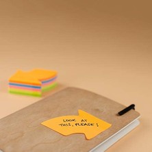 Storemax 70 x 70 mm (Ok Işareti), Fantasy Yapışkanlı Not Kağıdı ile 5 Neon Renkler, 250 Adet)