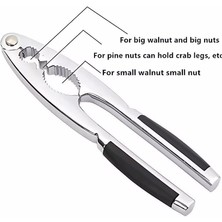 Storemax Fındık Kırıcı, Kaymaz Saplı Ceviz Kırma Aleti, Paslanmaz Çelik Fındık Kırıcı, Ceviz, Badem, Fındık ve Brezilya Cevizi Için, Tüm Kuruyemişler Için Pratik Kırma Aleti (Siyah)