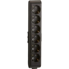 Storemax 6lı Topraklı Klemensli Ç.kb Siyah Priz