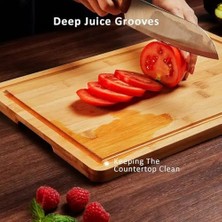 Storemax Bambu Steak Sunum Tahtası, Kesme Tahtası, Kalın Bambu, Farklı Ebatlarda (30X20X1.2 Cm)