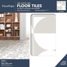 Storemax FP3573 Peel Stick Yer Karosu, Beyaz ve Kirli Beyaz