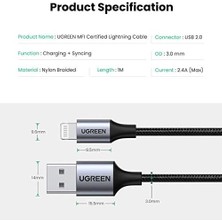 Storemax Lightning Örgülü Data ve Şarj Kablosu Beyaz 1 Metre