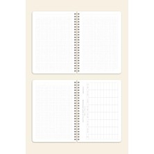 Storemax A5 Spiralli Karton Kapak Kareli Okul Defteri 80 Yaprak 4'lü Set - Ders Programlı - Renkli