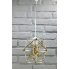 Storemax Beyaz Tekli Halatlı Silindirik Konik Sarkıt Cafe Restaurant Mutfak Avize Aydınlatma