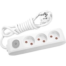 Storemax Anahtarlı Topraklı 3lü 3 M Grup Priz